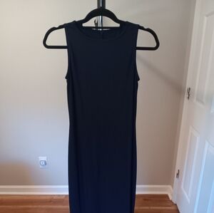 Chic Navy Sleeveless Maxi Dress